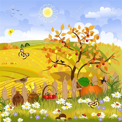 fall landscape clipart|free fall clip art.